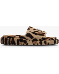 Dolce & Gabbana - Slides With Animal Pattern - Lyst