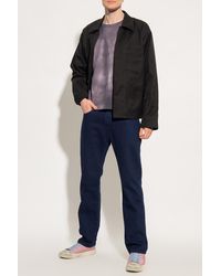 Acne Studios Cotton Track Jacket With Asymmetric Zip in Purple for 