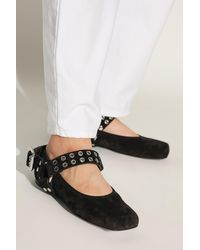 Alaïa - Suede Ballet Flats 'Biker' - Lyst