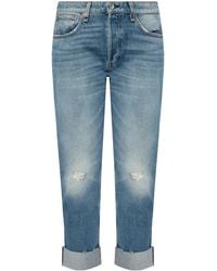 Rag & Bone Rosa Mid-rise Boyfriend - Aquarius Slim Fit Light Indigo Jean - Blue