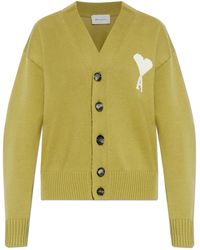 Ami Paris - Cardigan With Logo - Lyst