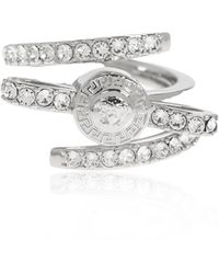 Versace - Ring With Shimmering Crystals - Lyst