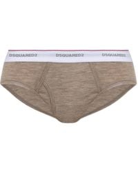 DSquared² - Wool Briefs With Logo - Lyst