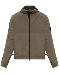Stone Island - Jacket With Logo Patch - Lyst