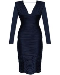 Versace - Dress With Decorative Draping - Lyst