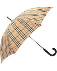 Burberry Checked Umbrella - Natural