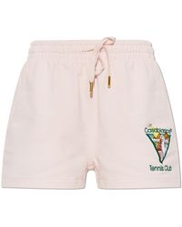 CASABLANCA - Shorts With Embroidered Logo - Lyst