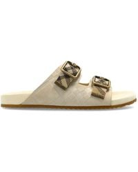 Burberry - Slides With Logo - Lyst