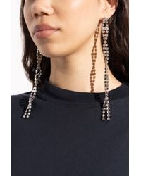 Balenciaga - Earrings With Shimmering Crystals - Lyst
