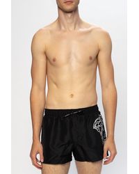 white versace swim shorts
