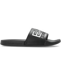 EA7 - Rubber Slides With Logo - Lyst