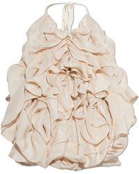 Maison Margiela - Silk Top With Ruffles - Lyst