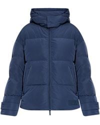 Emporio Armani - Down Jacket With Detachable Hood - Lyst