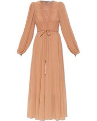 Zimmermann - Dress With Lace Insert - Lyst