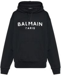 Balmain - Sweatshirt With Printed Logo - Lyst