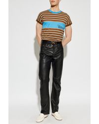 Versace - T-Shirt With A Striped Pattern - Lyst