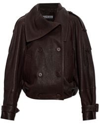 Acne Studios - Leather Jacket With 'Vintage' Effect - Lyst
