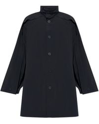 Homme Plissé Issey Miyake - Issey Miyake Homme Plisse Coat With Stand-Up Collar - Lyst