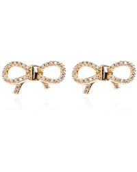 Ferragamo - Earrings With Shimmering Crystals - Lyst
