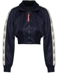 Etro - Cropped Sweatshirt With Embroidered Logo - Lyst
