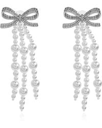 Self-Portrait - Earrings With Glass Pearls - Lyst