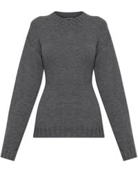 Jil Sander - Wool Sweater With V-Neck - Lyst