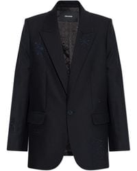 Zadig & Voltaire - Blazer With Shoulder Pads - Lyst