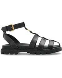 COACH Franny Sandal in Black | Lyst