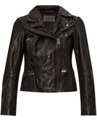 AllSaints - 'Cargo' Leather Jacket - Lyst
