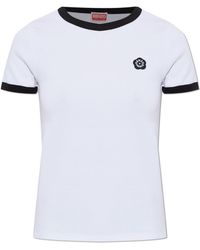 KENZO - T-Shirt With A Patch - Lyst