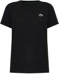 Lacoste - T-Shirt With Logo Patch - Lyst