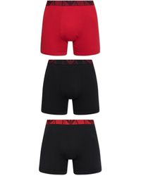 Emporio Armani - Three-Pack Of Cotton Boxers - Lyst