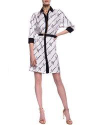 versace dress black and white