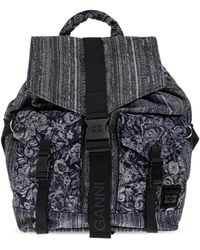 Ganni - Floral Motif Backpack - Lyst