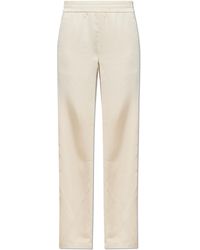 Off-White c/o Virgil Abloh - Satin Trousers With Printed Logo - Lyst