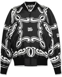 Dolce & Gabbana - Silk Bomber Jacket - Lyst