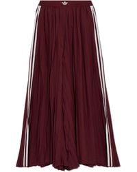 adidas Originals - Pleated Wide-Leg Trousers - Lyst