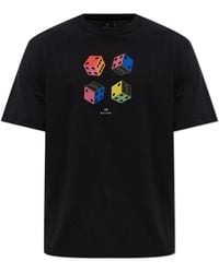 Paul Smith - T-Shirt With A Colorful Print - Lyst
