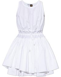 Loewe - Cotton Dress With Draping - Lyst