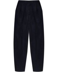 Sease - Wool Trousers With A Striped Pattern - Lyst