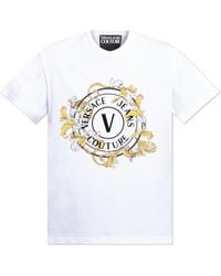 Versace Jeans Couture - T-Shirt With Printed Logo - Lyst