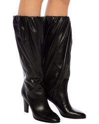 Givenchy Leather Shark Lock Knee-high Boots in Black - Lyst