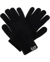 EA7 - Gloves With Logo Patch - Lyst