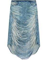 DIESEL - Denim Skirt De-Plumy-Fsg - Lyst