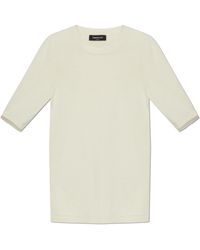 Fabiana Filippi - Top With Lurex Thread On The Sleeves - Lyst