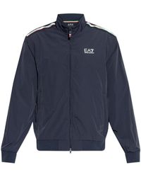 EA7 - Jacket With A Stand-Up Collar - Lyst