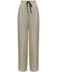 Versace - Silk Trousers With "The Meandros" Print - Lyst