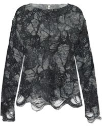 R13 - Sweater With A Vintage Effect - Lyst