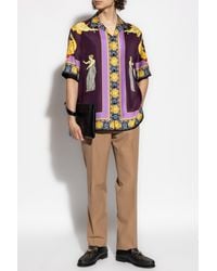 Versace - Silk Short-Sleeve Shirt - Lyst
