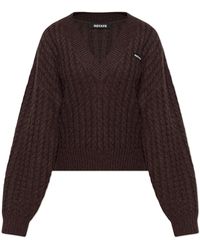 ROTATE BIRGER CHRISTENSEN - Wool Sweater With V-Neck - Lyst